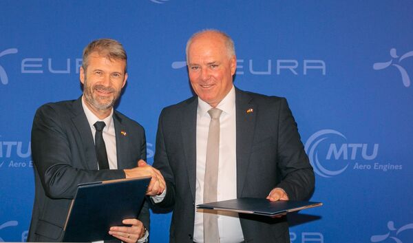 Photos of the signing ceremony of EURA the MTU/SAFRON project on June 25, 2024 in the French Embassy Berlin by Reinhardt & Sommer