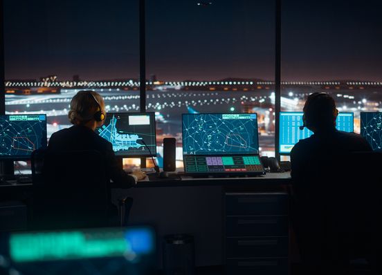 Diverse,Air,Traffic,Control,Team,Working,In,A,Modern,Airport